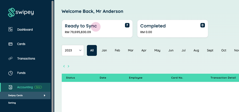 Ready to Sync button